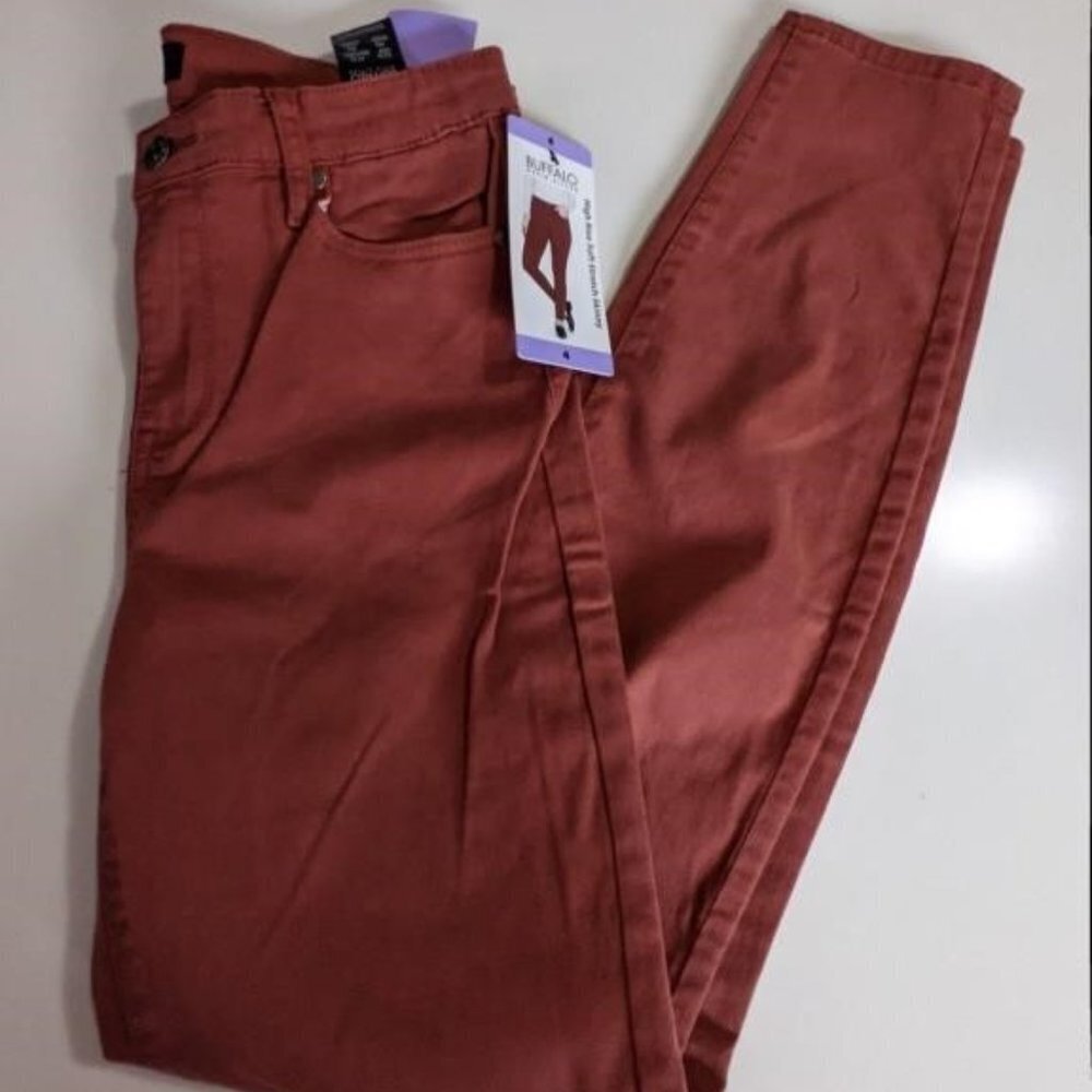 BOGO BUFFALO David Bitton  High Rise Soft Stretch Ankle Skinny Jeans in Rust 4